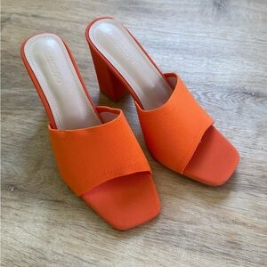 Chic Women's Vibrant Orange Mules